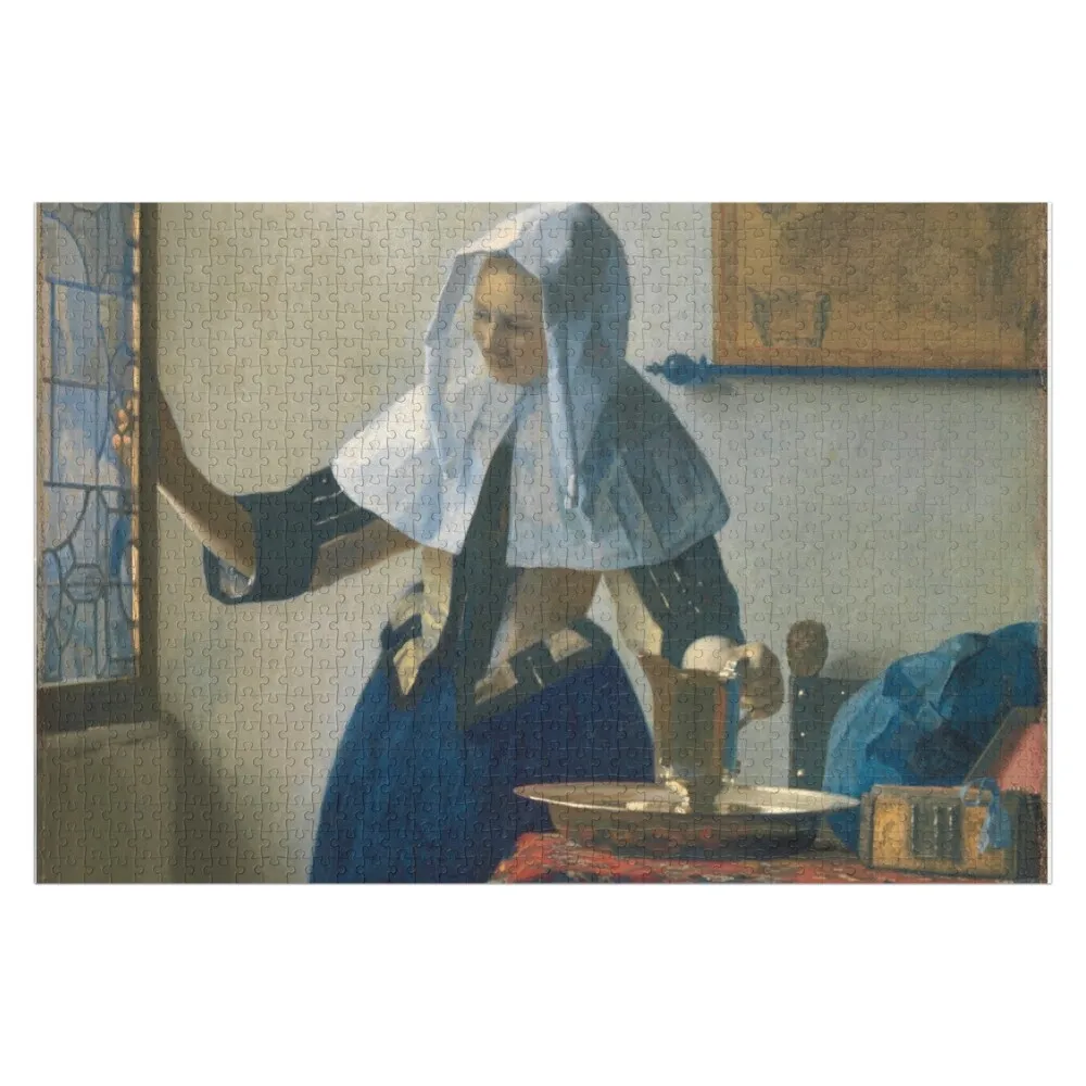 

Woman with a Water Jug, Johannes Vermeer Jigsaw Puzzle Personalised Jigsaw Wooden Compositions For Children Custom Gift Puzzle
