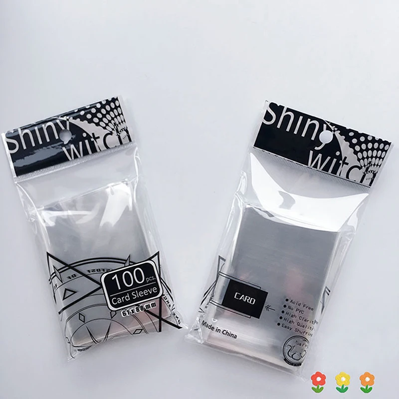 

100pcs/Bag Clear Card Sleeve Perfect Fit Card Protector Inner Card Sleeve Film Album Binder