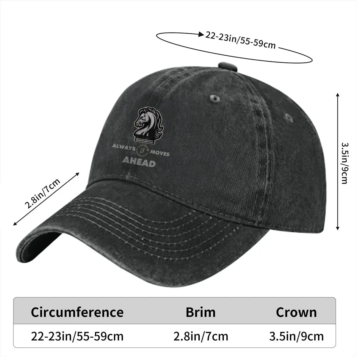 Baseball Cap Men Women Visor Protection Snapback Chess Design