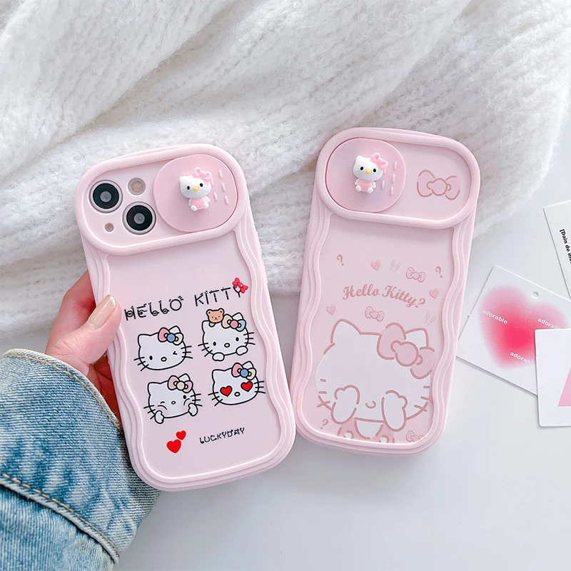 

Hello Kitty Anime Kawaii Sanrio Phone Cover Cute Cartoon Kt Cat Suit iphone 14 13Plus Case 15Promax Gifts for Girls