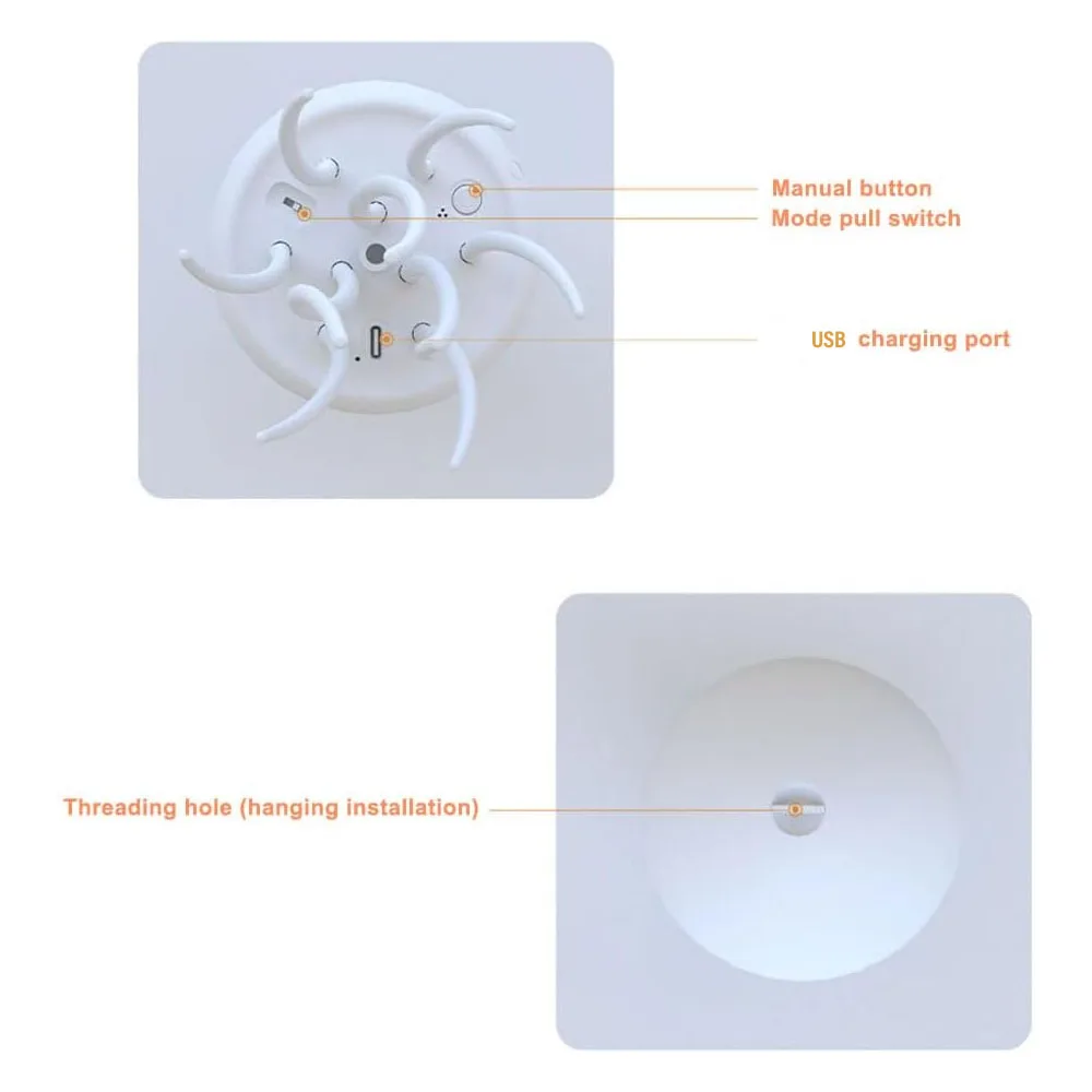 Modern Jellyfish Table Lamp USB Rechargeable Adjustable Color Changing LED Night Light with Polished Plastic Base 5