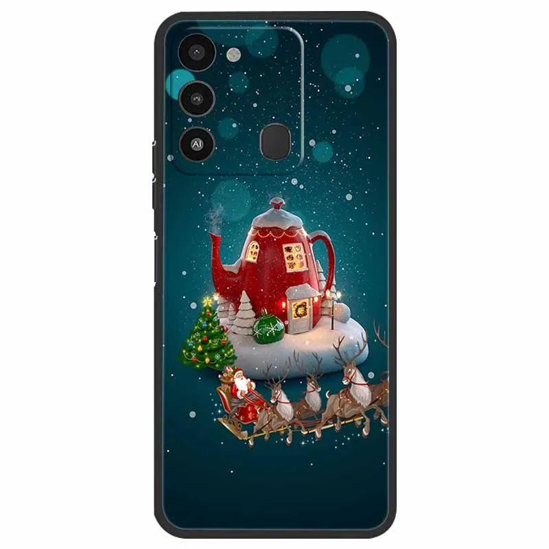 Holiday Edition Silicone Soft TPU Phone Cover - Festive Design Case