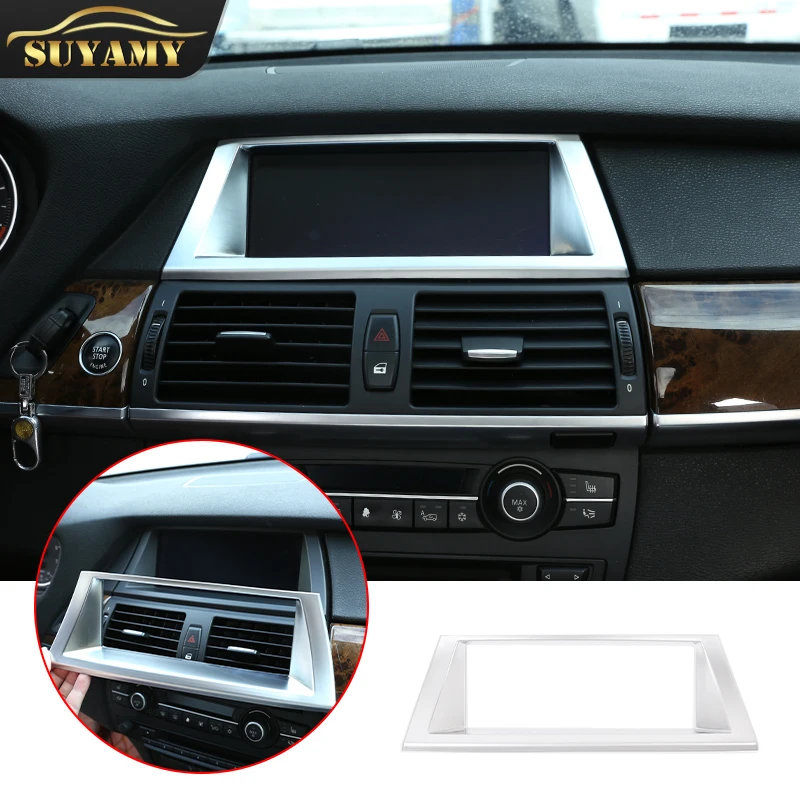 

Стикеры для BMW X5 X6 E70 E71 2008-2013, аксессуары для стайлинга автомобиля, декоративная рамка для центральной консоли