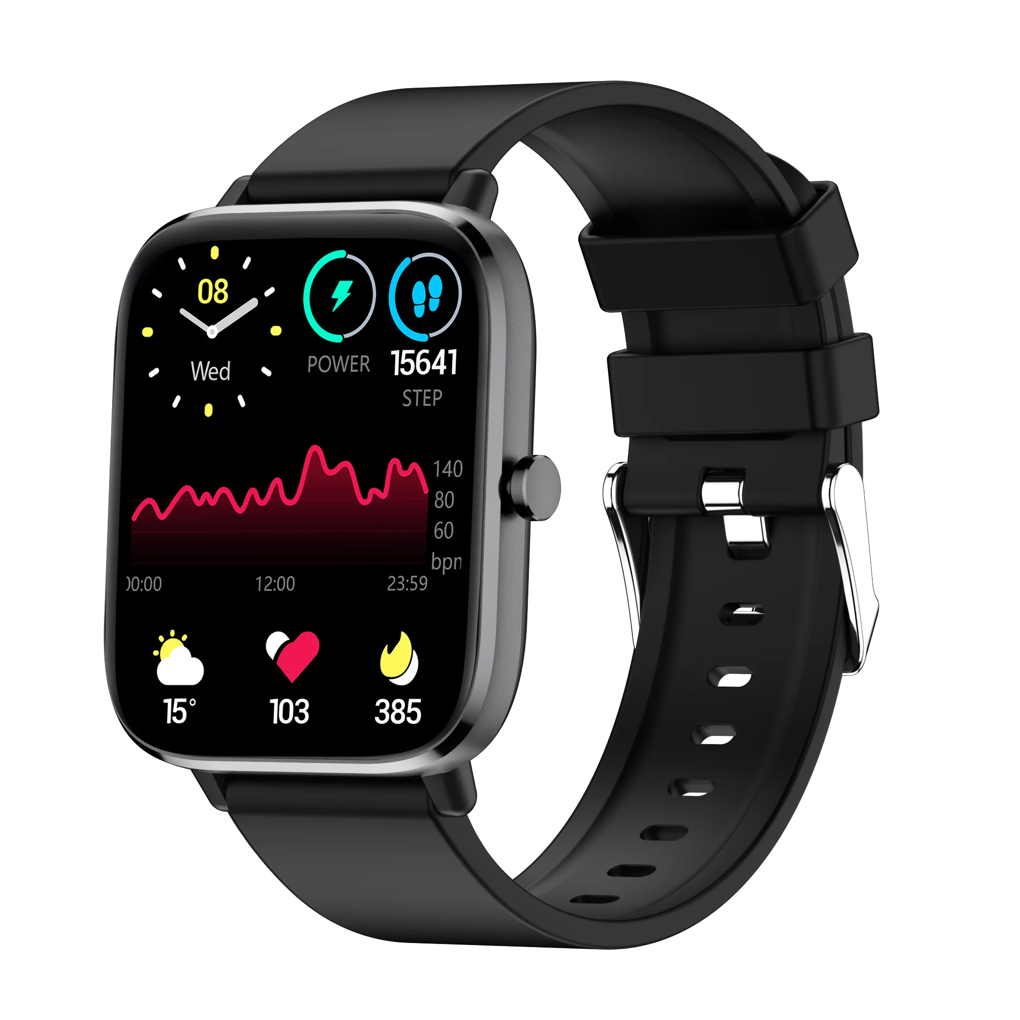 2022 Body temperature Bluetooth-compatibl calling Music control Heart rate Blood pressure  A variety of sports mode Smartwatch