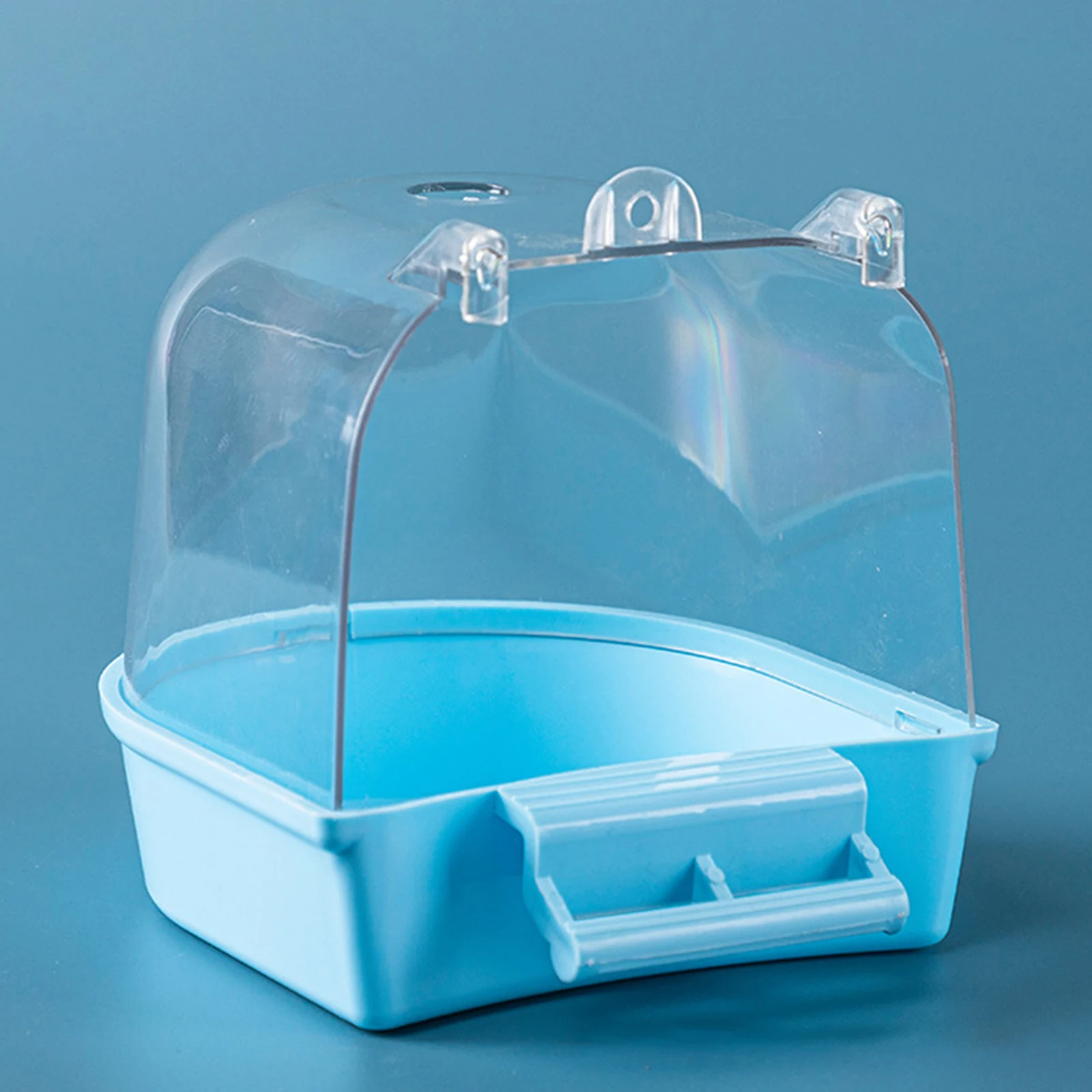 Pet Bird Bath Box Shower Easy to Install Water Bowl Caged Parrot Bathing Tub for Small Birds Budgerigar Lovebirds Canary bird bath