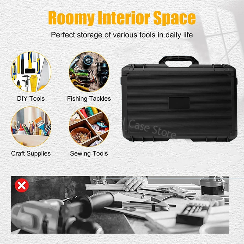 Equipment Hard Case Waterproof Tool Box Storage Box Camera Photography Safety Protective Toolbox Portable Tool Case Suitcase 4
