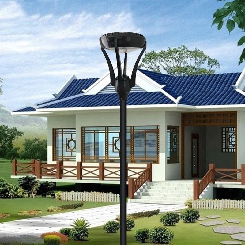 블랙 알루미늄 LED 조명 본체 직경76MM 30W 40W 50W 마당 광장 조명 고주탑 정원 공원 커뮤니티 가로등