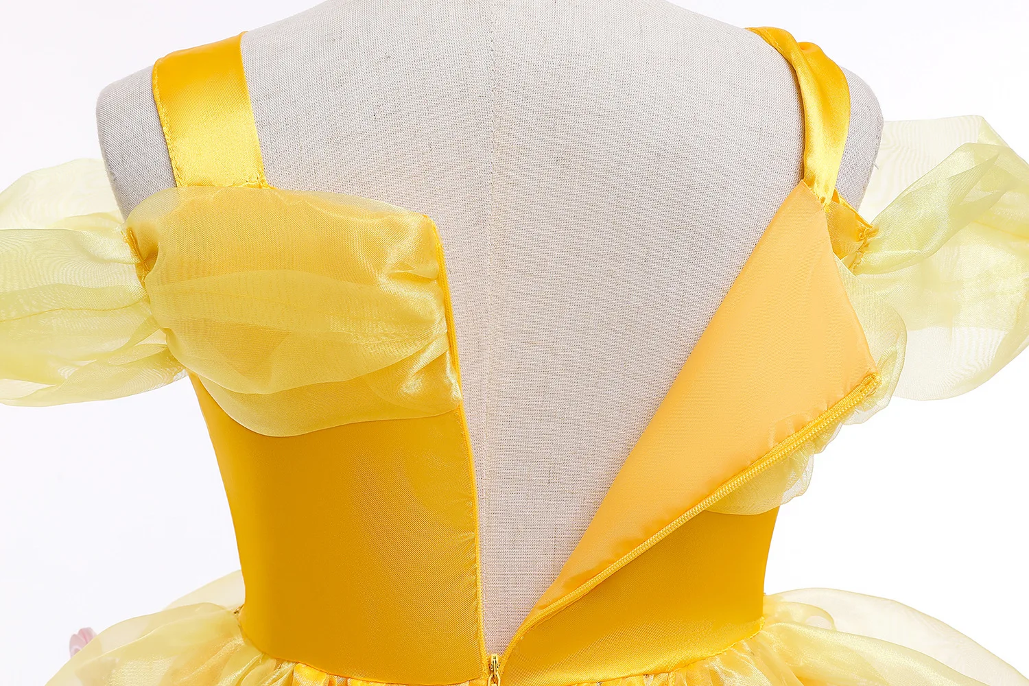 Princess Costume Girl Kids Floral Ball Gown Cosplay Party Clothing Belle
