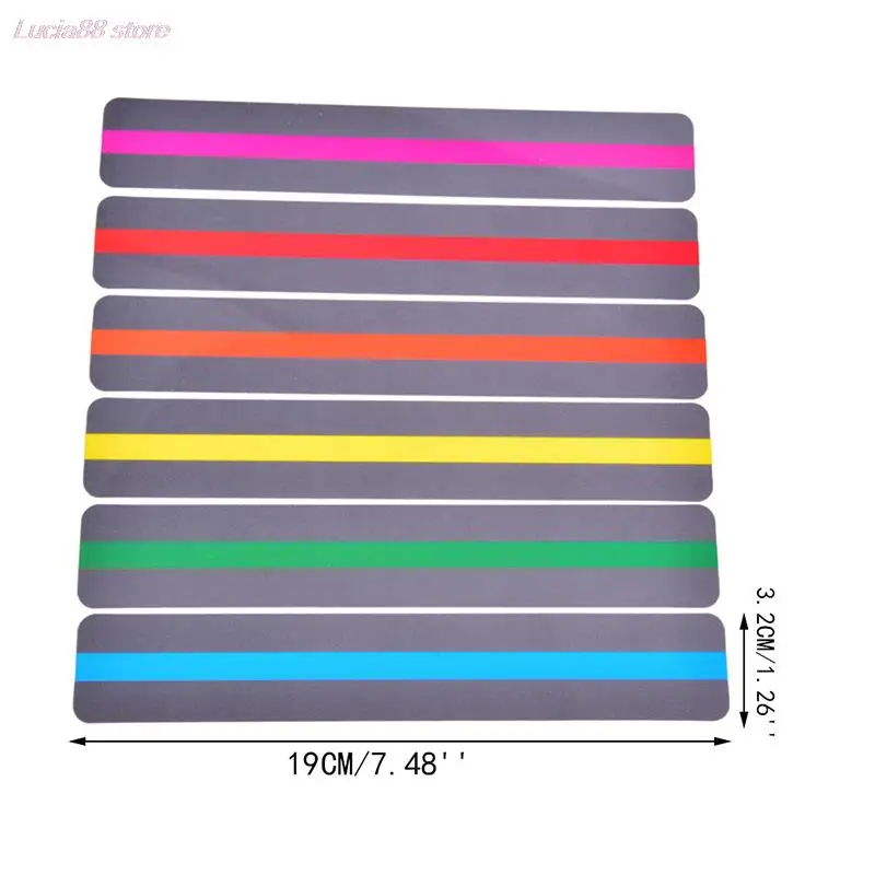 Bookmarks stationery supplies 6Pcs Guided Reading Strips Highlight Colored Overlays Colorful Bookmark Reading Tracking Rulers For Dyslexics