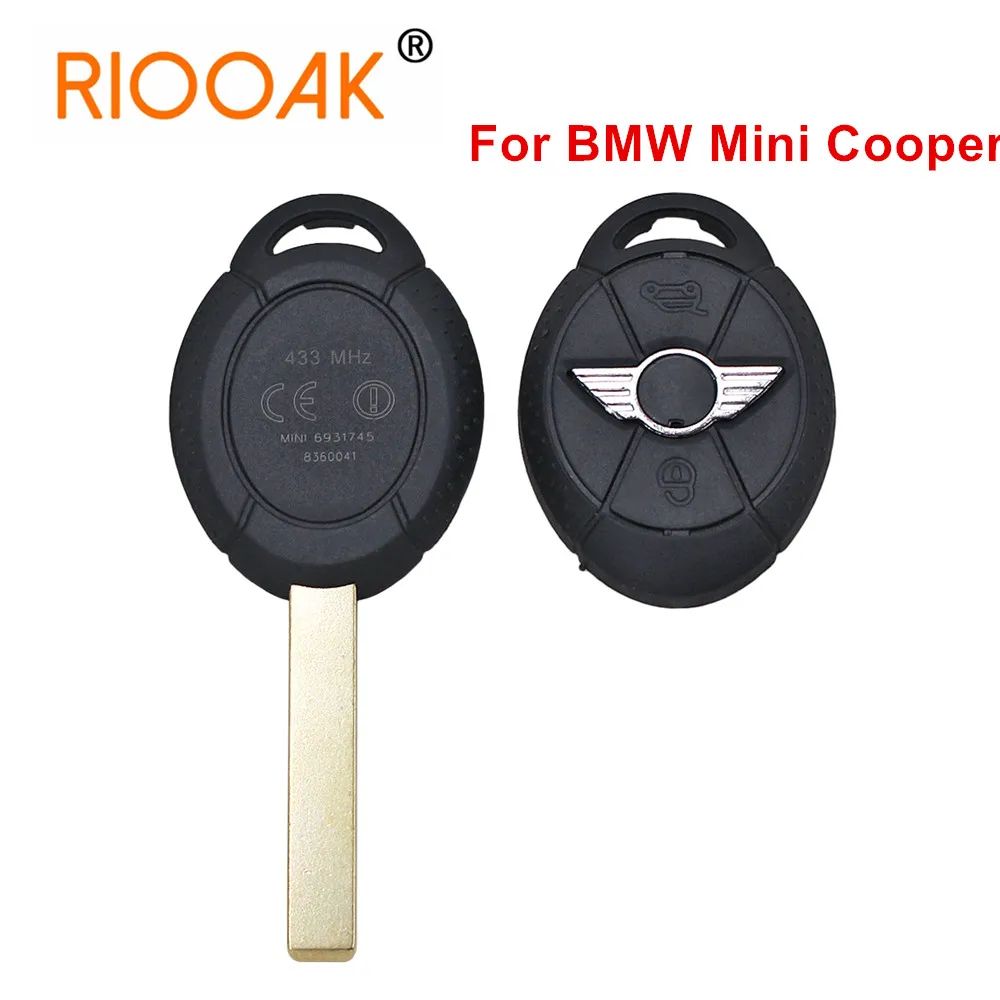 

3 Button Replacement Shell Remote Key Case Fob with Uncut Blade for BMW Mini Cooper