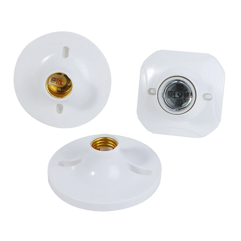 Description Picture 6 of itemE27 LED Light Bulb Holder Round Socket Base Hanging Lamp Socket Base Industrial Ceiling Wall Light Base Holder