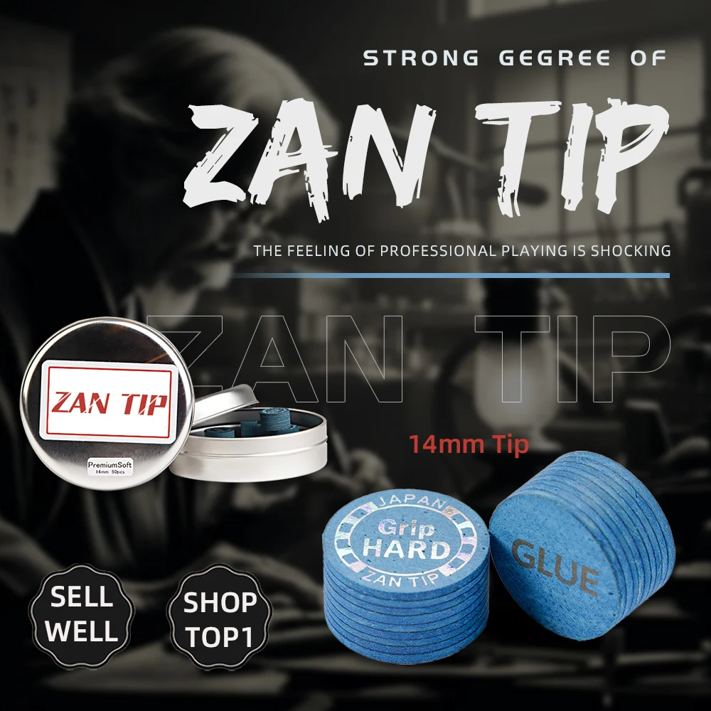 ZanTipPremium14mmPoolCueTipsSuperZanTipStandardProfessional