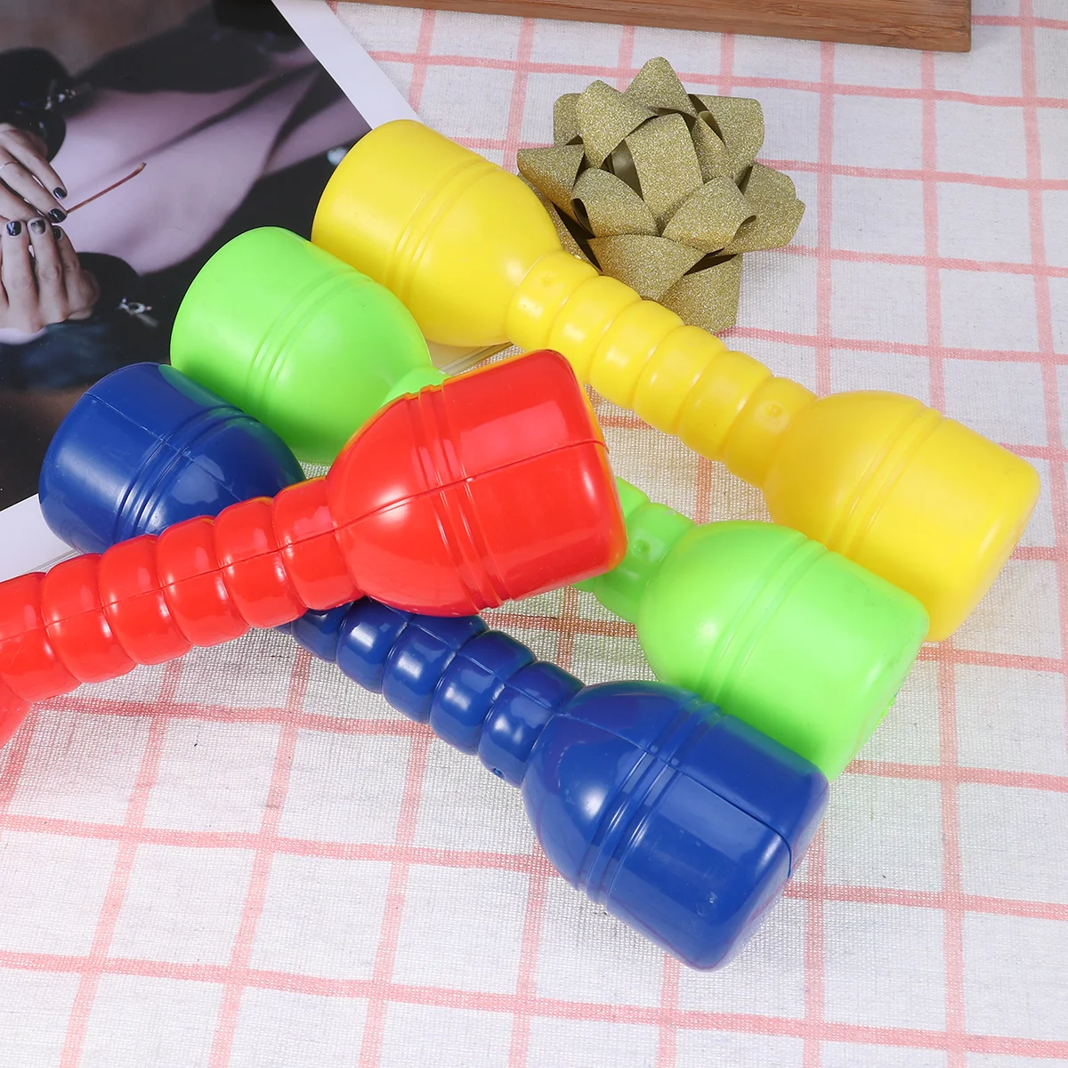

6pcs Dumbbells Kids Hand Dumbbells Gym Exercise Barbell Excercise Tools for Kindergarten School ( )