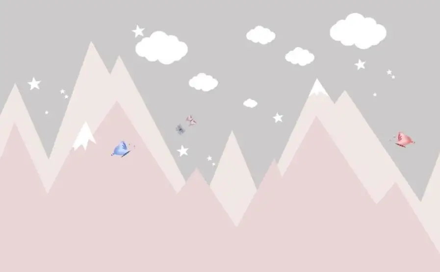 do bebê, balão moderno, elefante, coelho, rosa, cinza, menina geométrica