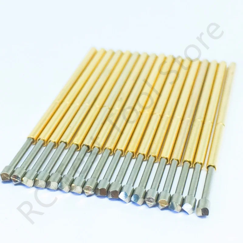 100 pz P160-T2 molla Test sonda Pin di prova Pogo Pin nichelato Pin Dia1.36mm lunghezza 24.5mm P160-T testa di prova Dia1.5mm strumento PCB