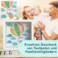 Kids Money Banks 3D Photo Frame Money Bank Hot Air Balloon Coin Saver Box Cash Protector Container For Desk Educational 2