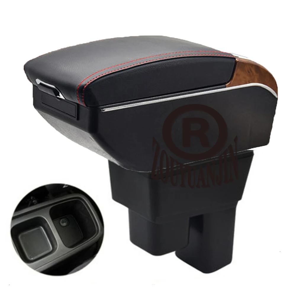 

For Honda Fit Jazz 2nd Armrest Box Retrofit Parts Car Arm Rest Center Storage Case Accessories Interior Special With USB