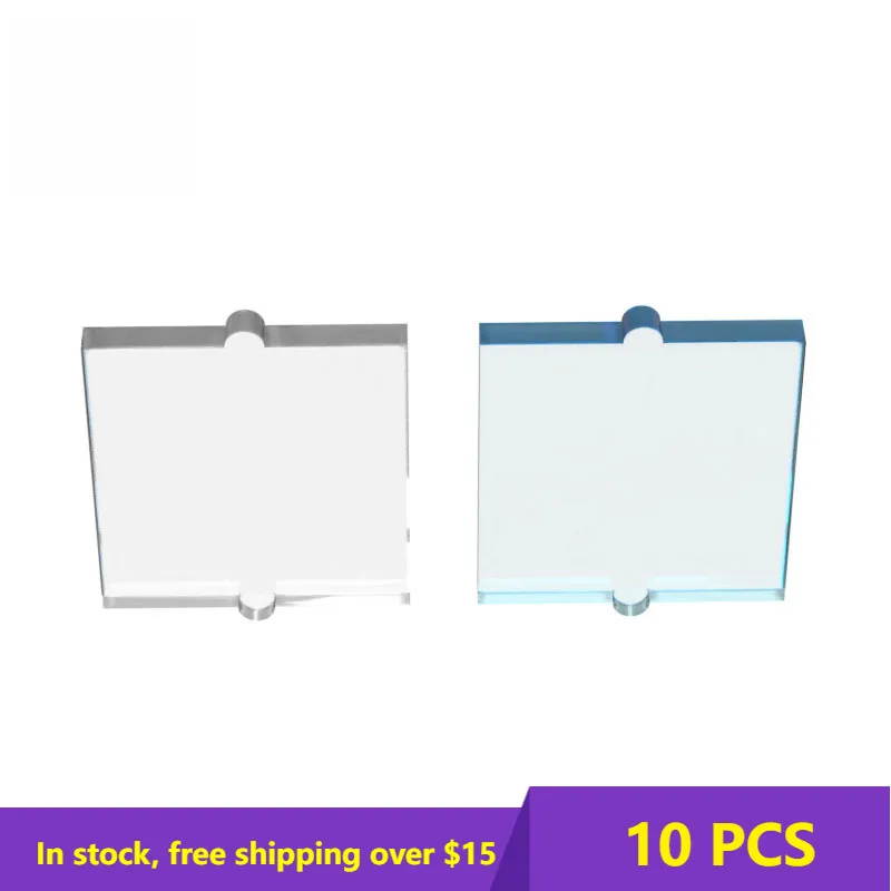 10 Pezzi Fai Da Te Mattone 60601 Vetro Per Finestra 1X2X2 Flat Building House Blocchi Per Auto Parti Giocattoli Educativi Fai Da Te Regalo Per Ragazze
