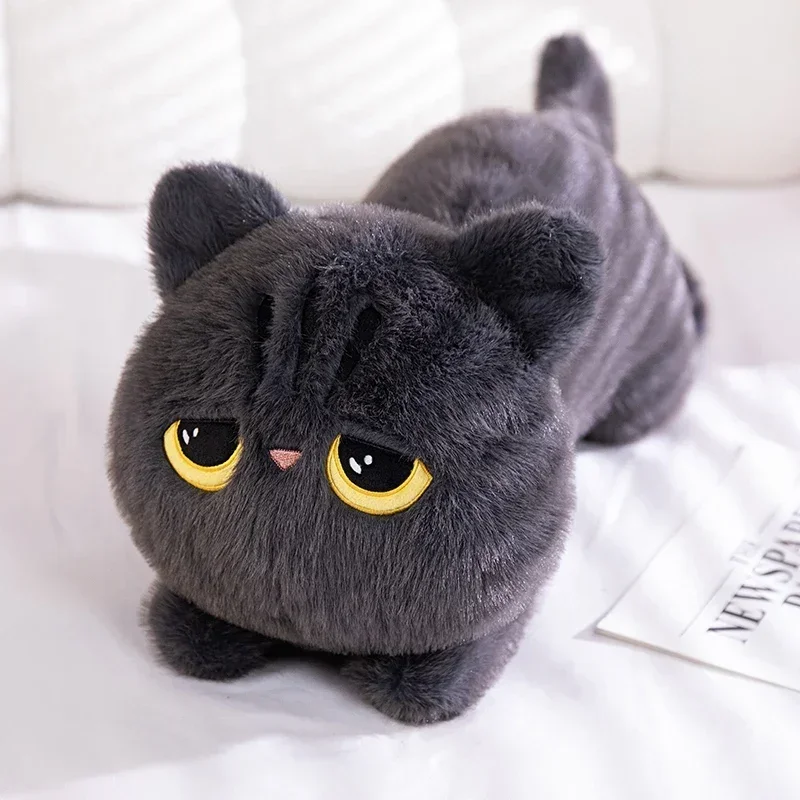 Kawaii Black Cat Plush Toy Doll 50cm For Boy Girl Brithday Gifts Big Cuddly Pillow Cushion
