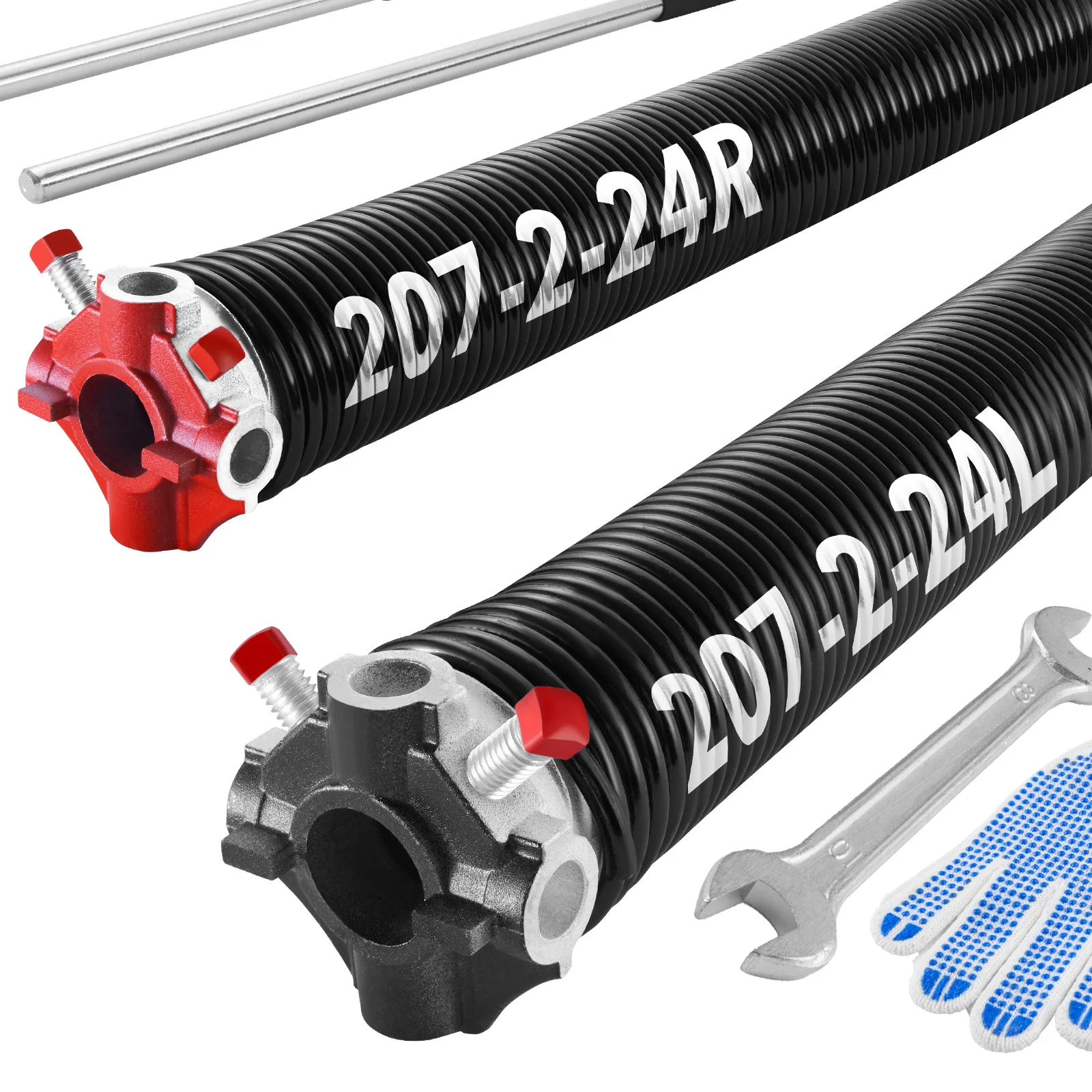 Black Garage Door Torsion Springs Pair for Replacement