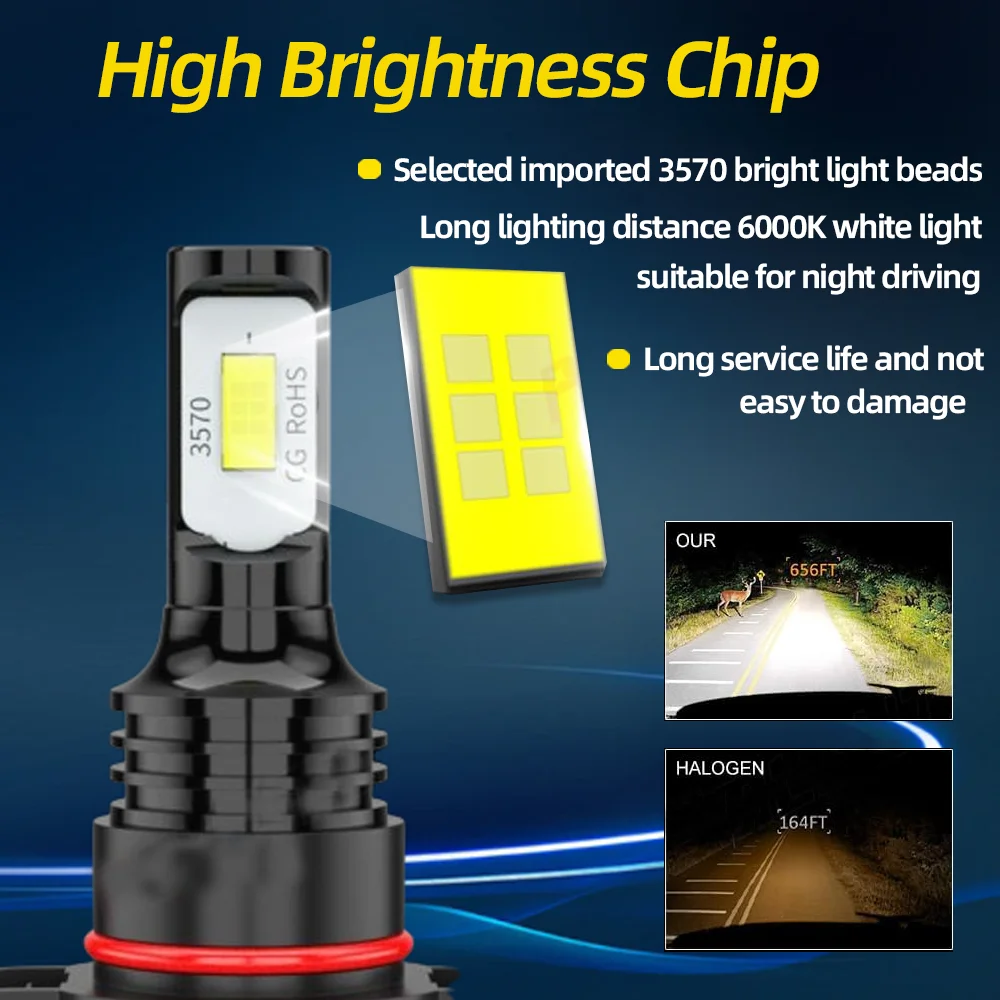 2개 5202 LED 에너지 절약 자동차 안개등 6000K 전구 자동 안개 램프 GMC 유콘 XL 2007 2008 2009 2010 2011 2012 2013용