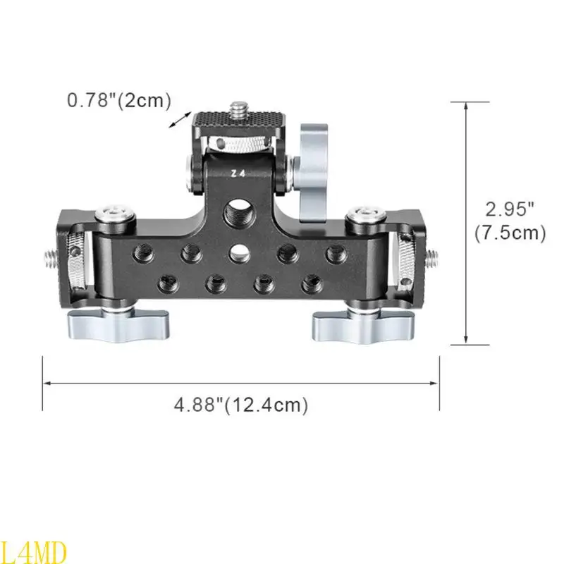 L4MD Adjustable Extension Stand 1/4 3/8 PTZ Mount Base 3-Position Bracket for Live