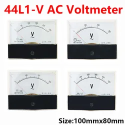 44l1-v AC voltmeter ac10v 15V 20V 30V 50V 100V 150V 250V 300V 450V 500V 600V 750V pointer voltmeter 80 * 100mm to measure single