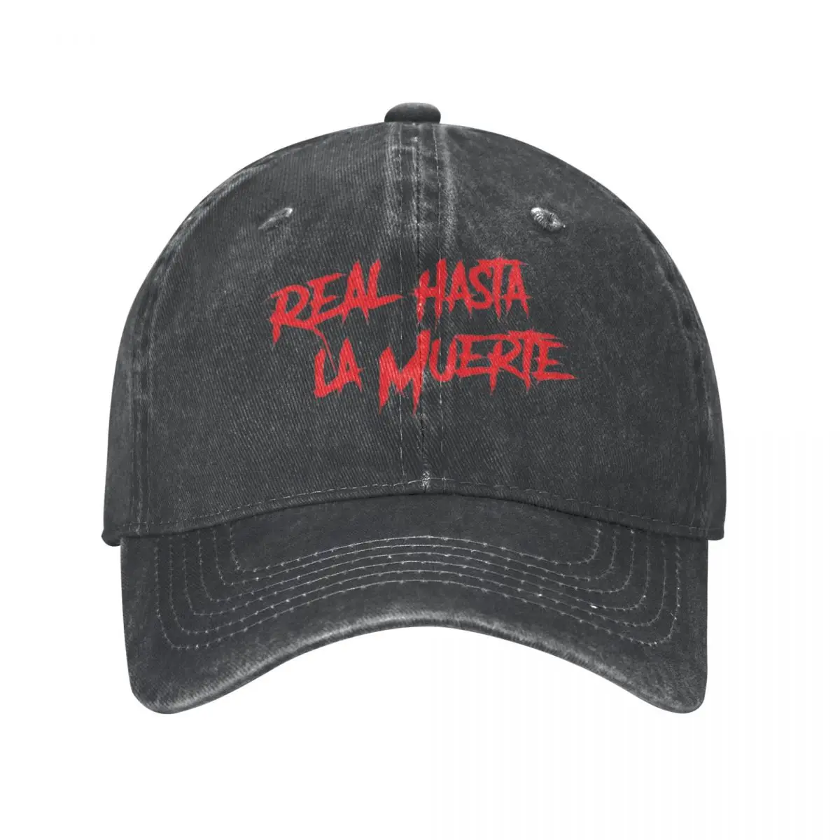 

Real Hasta La Muerte Men Women Baseball Cap Anuel AA Distressed Denim Caps Hat Fashion Outdoor Summer Snapback Hat