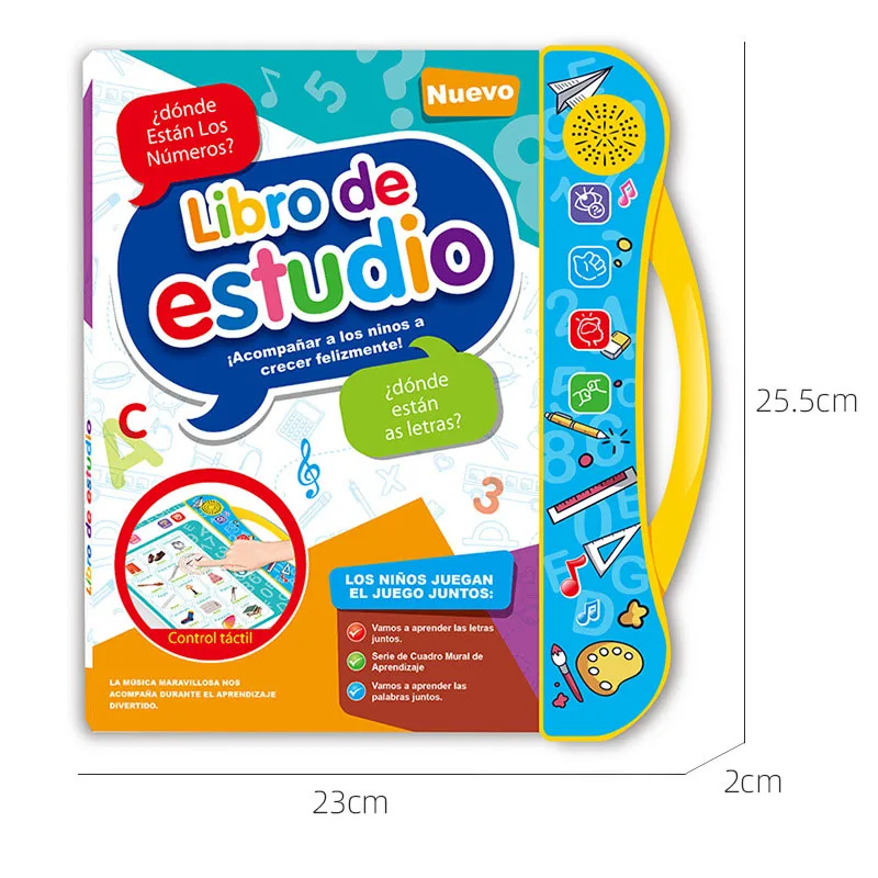 Study Spanish and English Voice Electronic Book Children's Early Education Finger Point reading Smart Toys Baby Language e-books 6