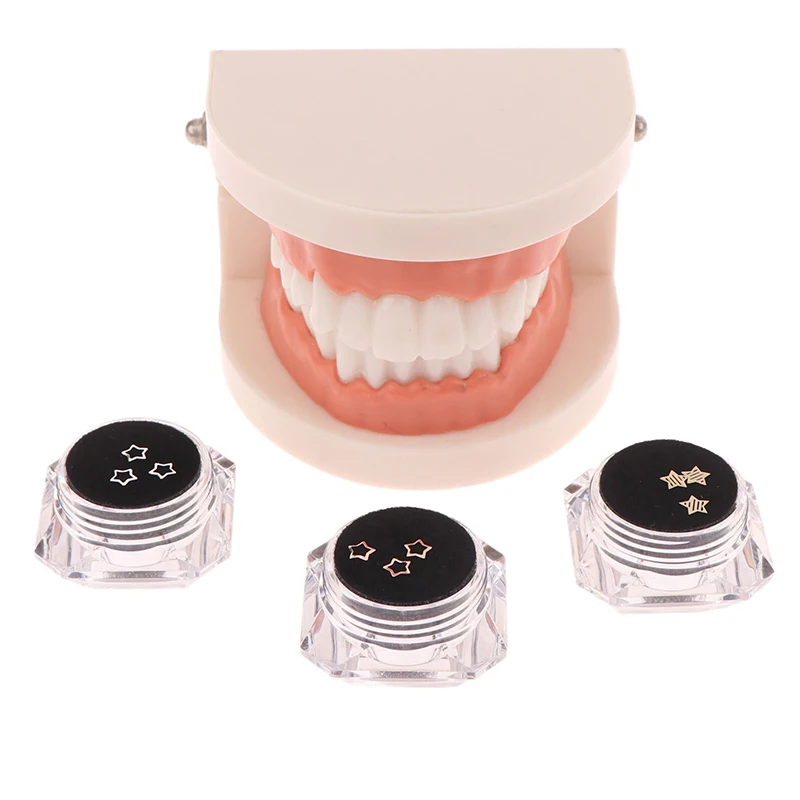 3개/박스 치아용 다이아몬드 모조 보석, 다양한 모양의 미용 다이아몬드 장식품