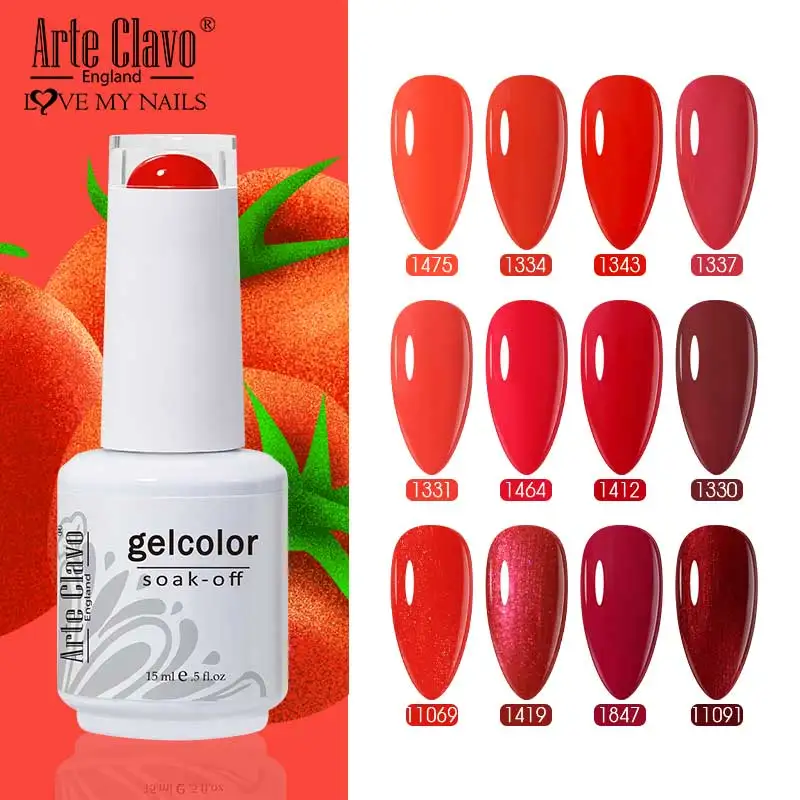 

Arte Clavo Gel Varnishes Top Base Coat Gel Nail Polish For Manicure Varnish Hybrid Semi Permanent Nails Gel Polish UV/LED Lamp