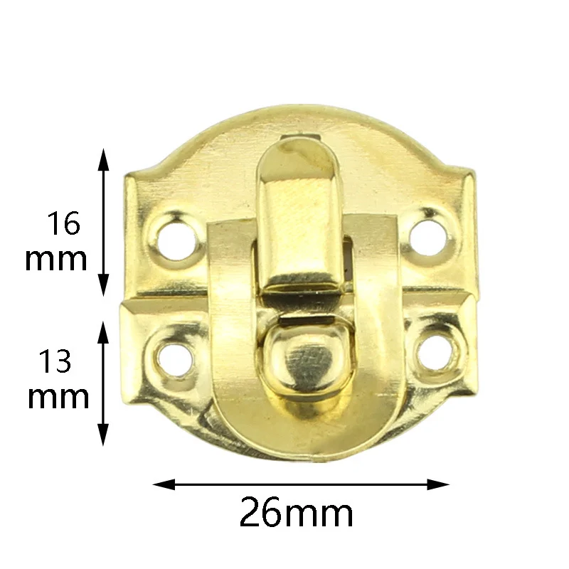 10Pcs Antique Hasps Iron Lock Catch Latches for Jewelry Box Buckle Suitcase Buckle Clip Clasp Wood Wine Box Latch