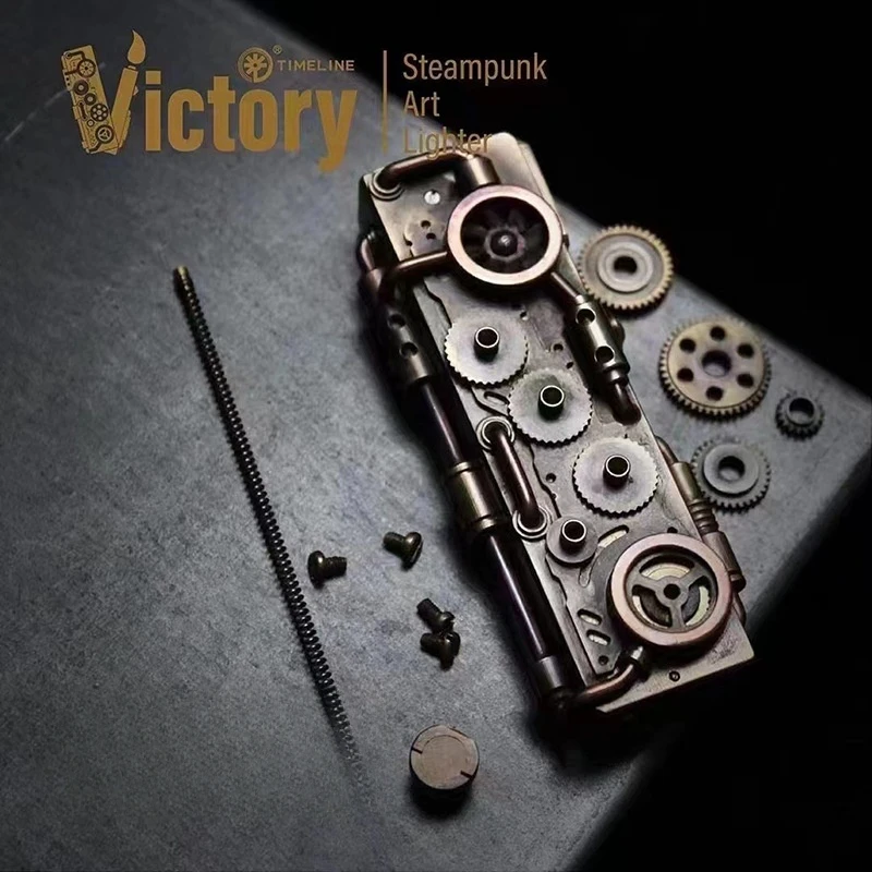 

Керосиновая Зажигалка ручной работы необычной формы в стиле ретро индивидуальная латунная зажигалка с одним касанием