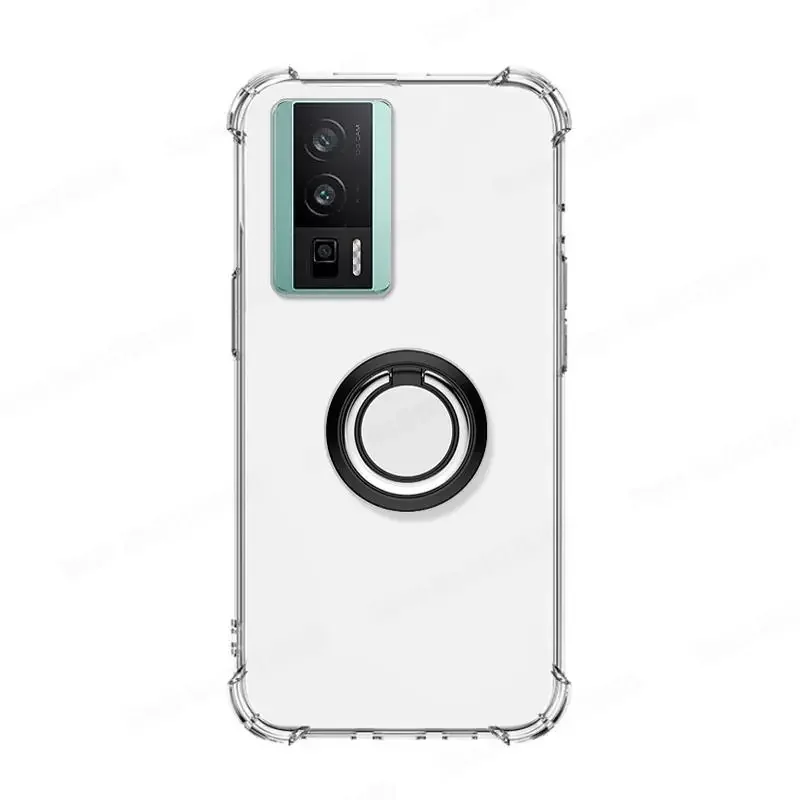 Clear Transparent Soft Case with Ring Stand Holder