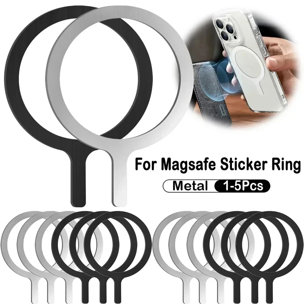 UniversalMagnetStickerMagneticAdapterRingSuitableforMagsafeIPhoneWirelessChargingCellphoneRoundMetalPlateRing-AliExpress