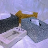 Luxury Diamond Tissue Box Holder Bling Car Napkin Dispenser Accessories Desktop Tissue Storage Box Home Decoration Ornaments 3