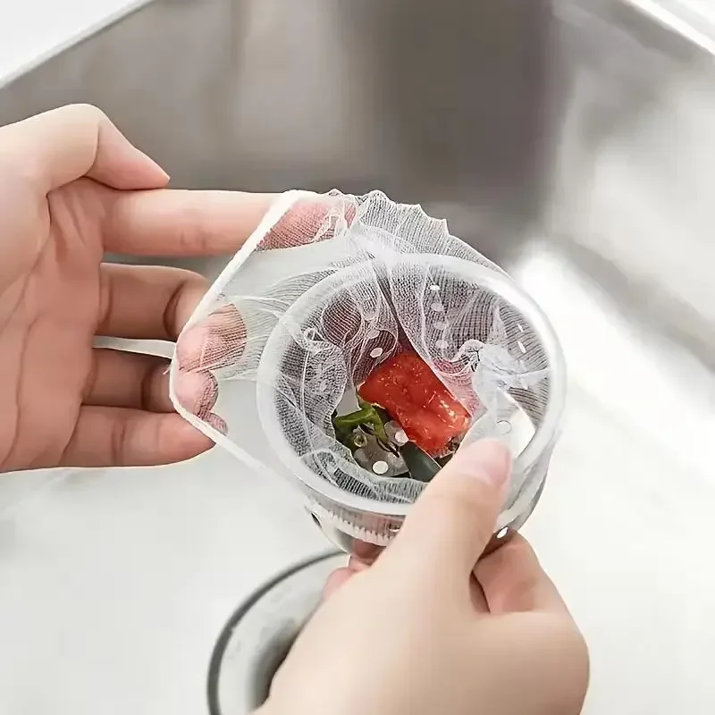 Kitchen Sink Filter 100/500pcs Disposable Sink Filter Mesh Bags Kitchen Sink Strainer Drain Hole Anti-blocking Garbage Bag Cleaning Strainers Net