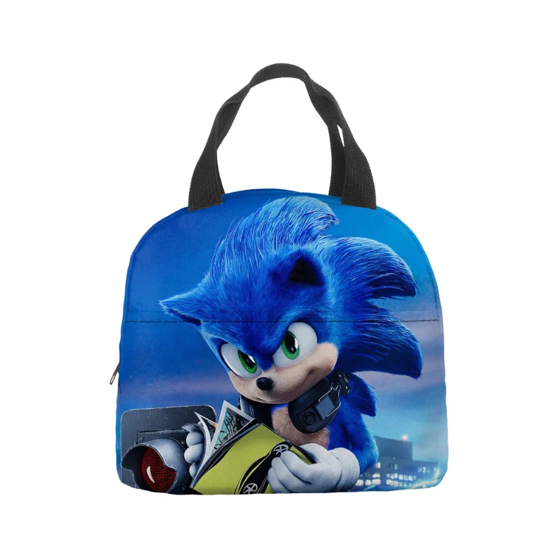 New Cartoon Lunch Bag Sonic The Hedgehog Around High-value Creative Cute  Fashion Large-capacity Student Portable Insulation Bag - AliExpress