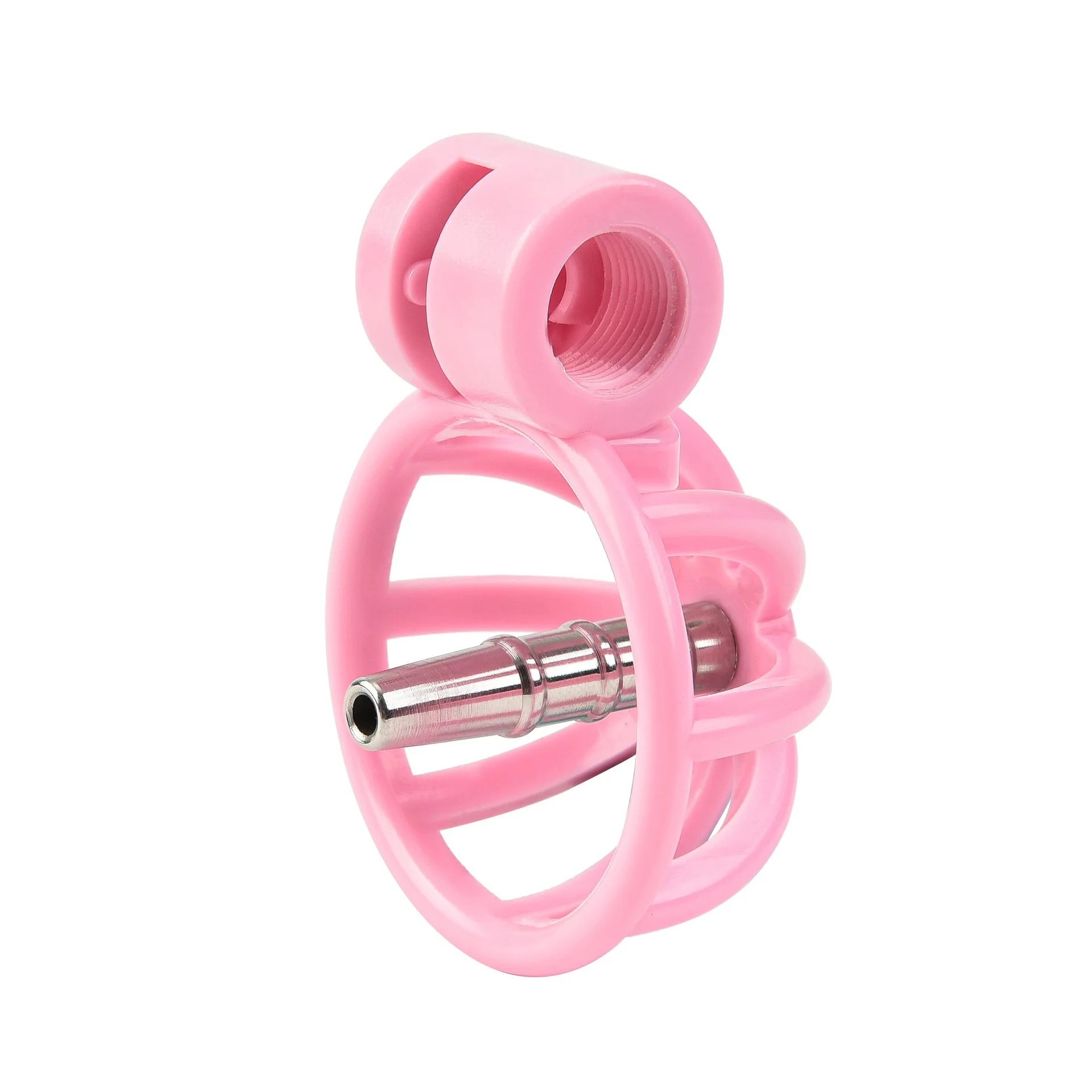 Pink Male Penis Chastity Cage Set Small Bird Chastity Belt 5 Size Cock Rings Metal Tube Penis Bondage Slave Man Sex Toy penis chastity cage chastity lock sex toy chastity cage accessory penis cock ring male female sex toy