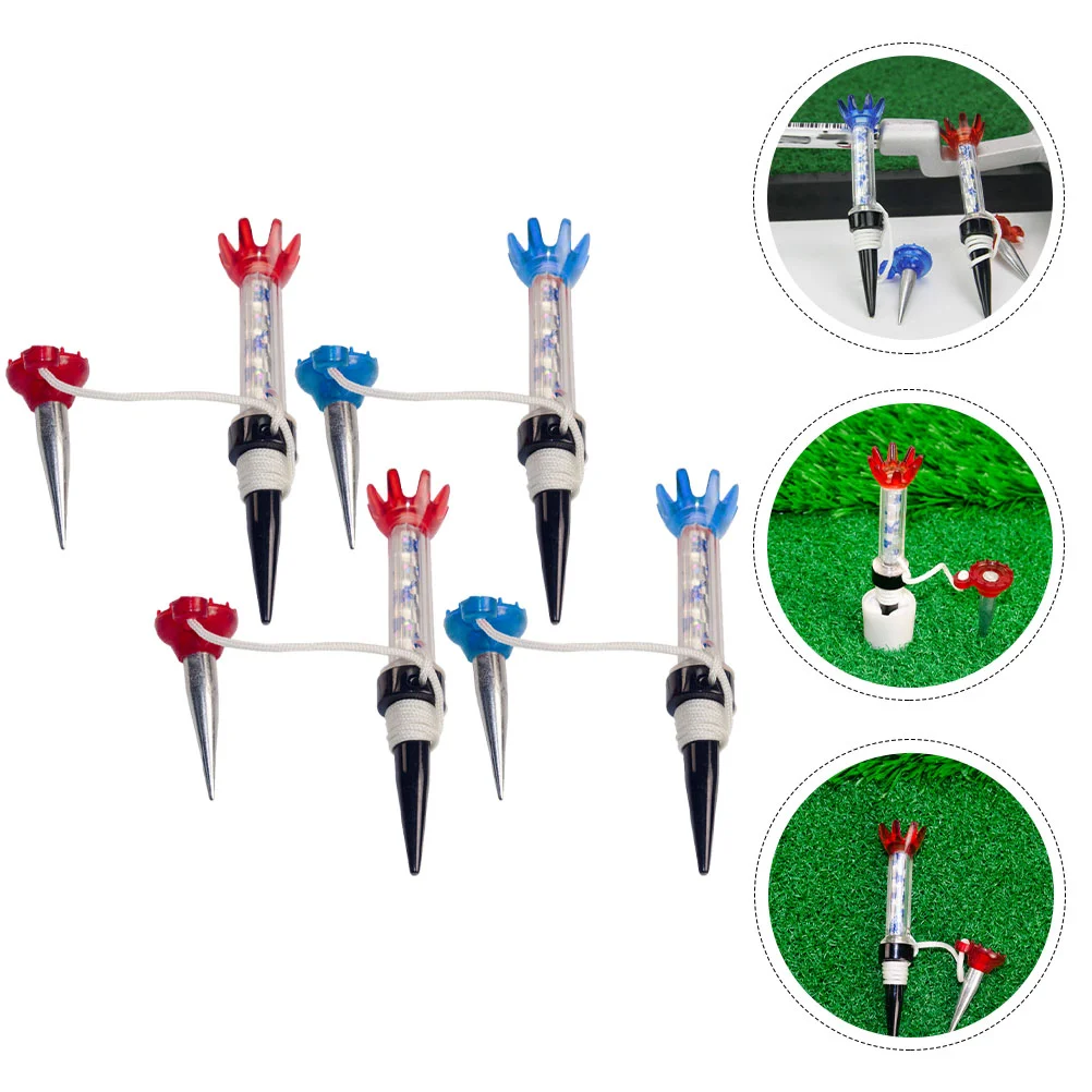 4 Pcs Golf Tee Tack Fixer Magnet Ball Course Supplies Accessories Mat Tees Magnets Balls