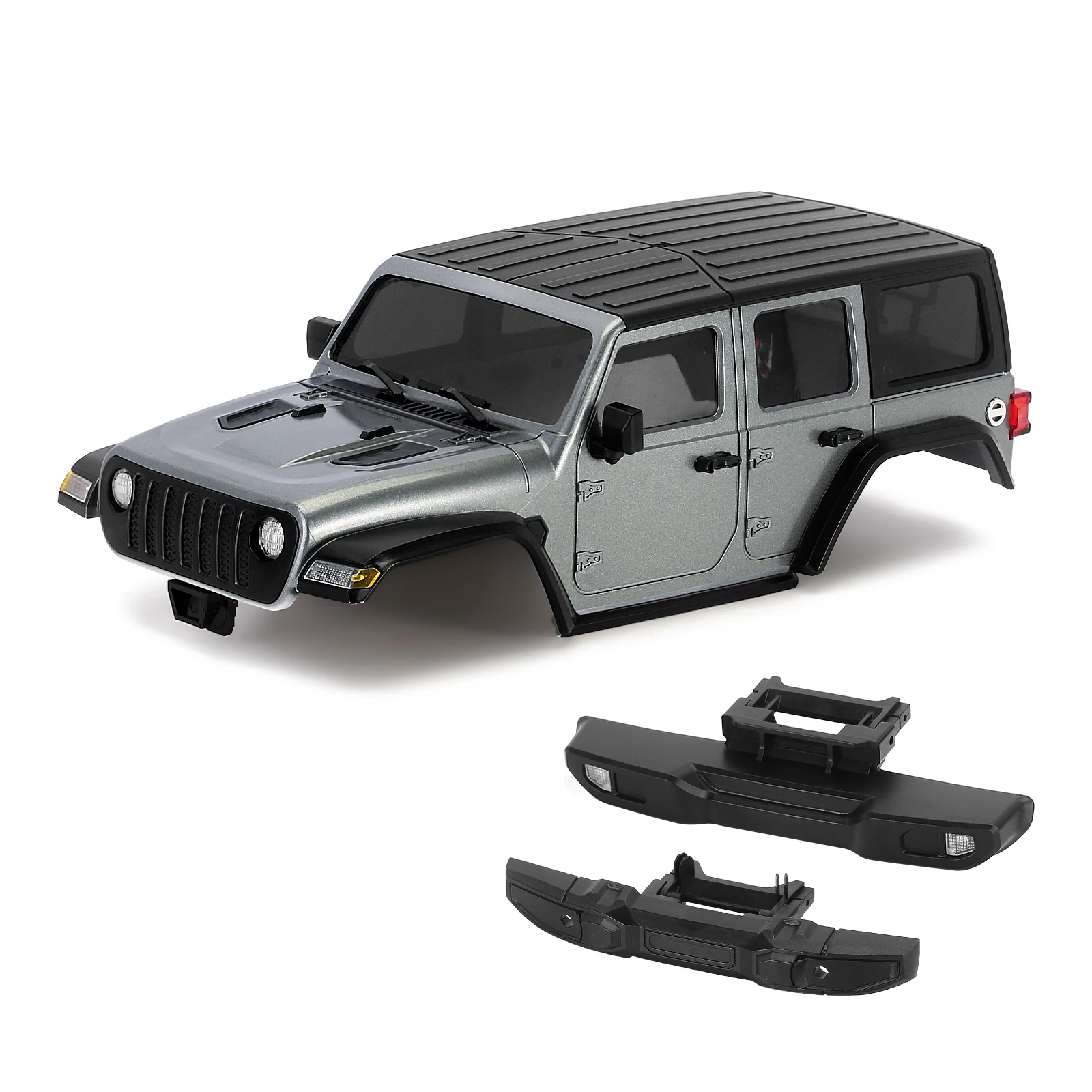 

ABS 6.10in Wheelbase Hardtop Body Kit with Front Rear Bumpers for 1/18 RC Crawler TRX4M Bronco Defender Chassis (4M-66)
