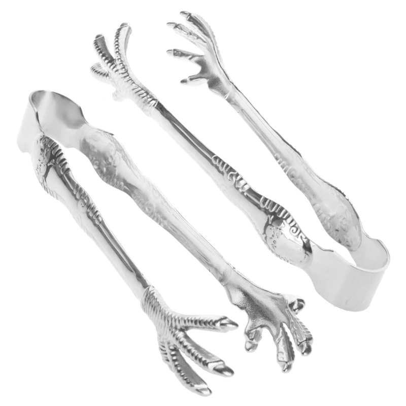 Y3NA Claw Sugar Tong Stainless Steel Ice Tongs for Teas Coffee Bar Kitchen