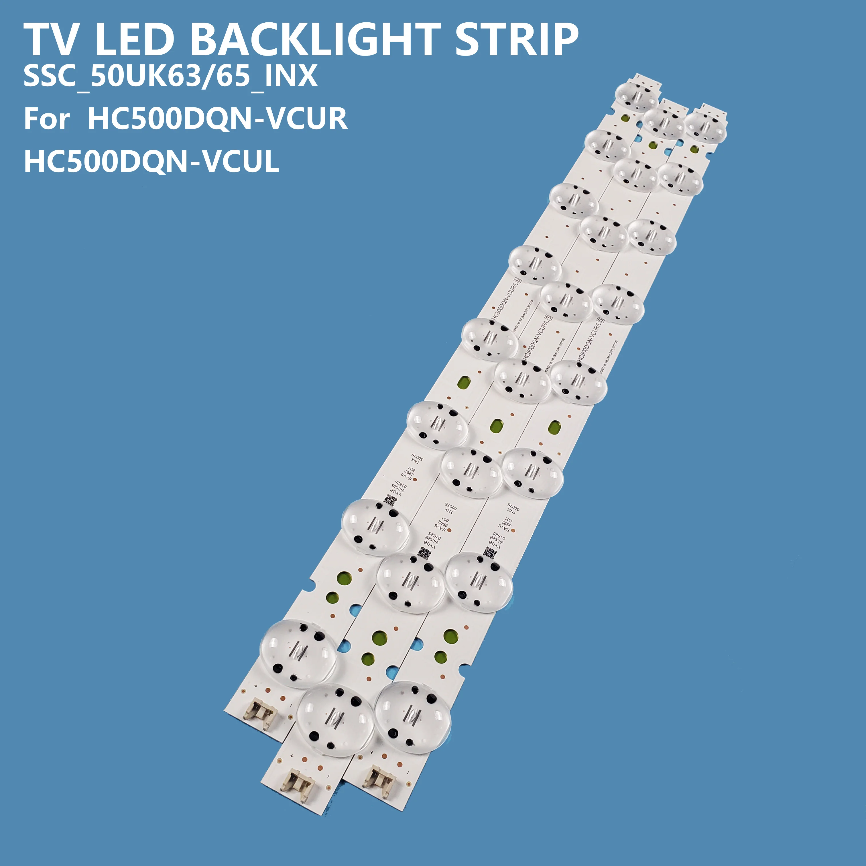 3pcs/set LED TV Backlight Bar Strip HC500DQN-VCUR/L SSC_50UK63/65_INX For LG 50UK6510PSF 50UK6950PLB 50UK6300PLB 50UK6750PLD