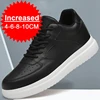 Men Leather Heightening Elevator Shoes Breathable Mesh Height Increase  Thick Sole Shoes Man Height Insole 6/8/10CM Men Sneakers 1