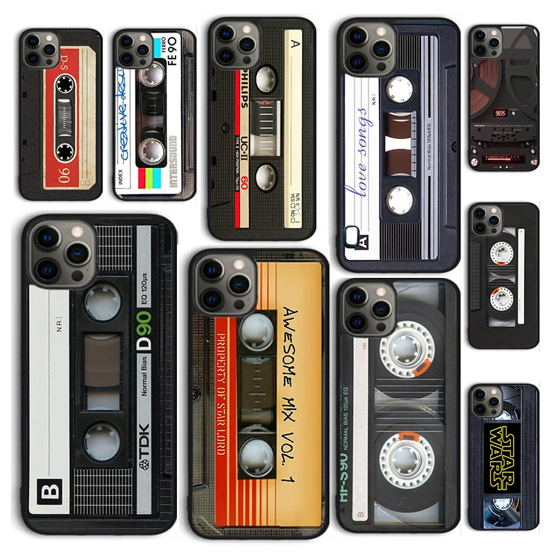 Autumu Classic Retro Cassette Tape Calcolatrice Custodia Per Telefono Cover Per Iphone 15 12 Mini Xs Xr 11 13 14 Pro Max Se2020 6 7 8 Plus