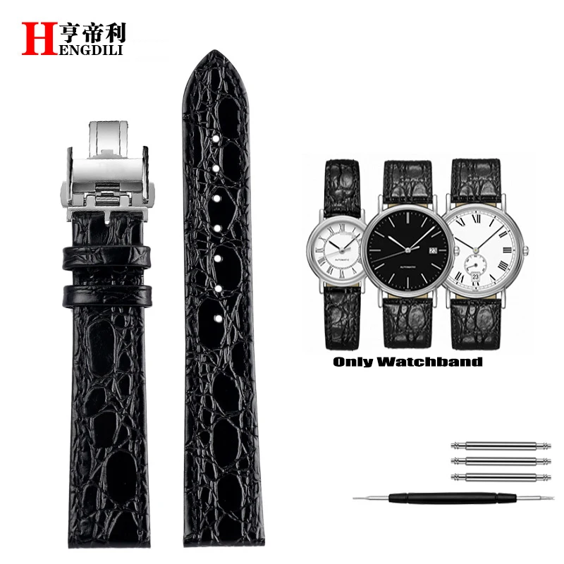 Premium Genuine Leather Watchband Strap - Elegant Wristband Bracelet