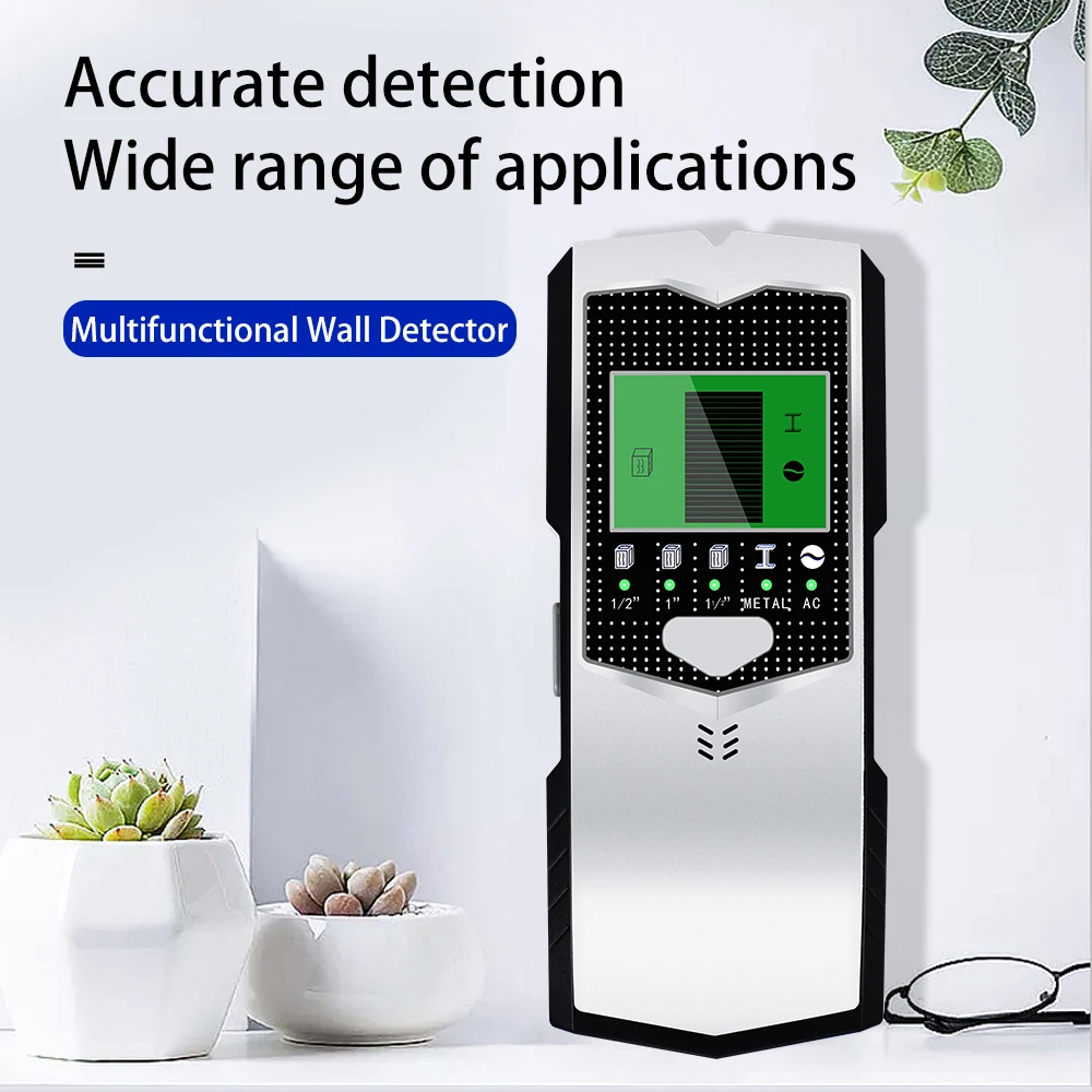 5 In 1 Metal Detector Wall Scanner Display Lcd Metallo Ac Wood Cablaggio Stud Finder Wire Detect Electric Box Finder Wall Detector