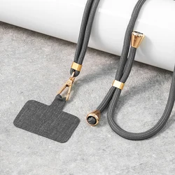 Adjustable and Detachable Nylon Mobile Phone Lanyard - Anti - Loss Suspension Rope (Dark gray)