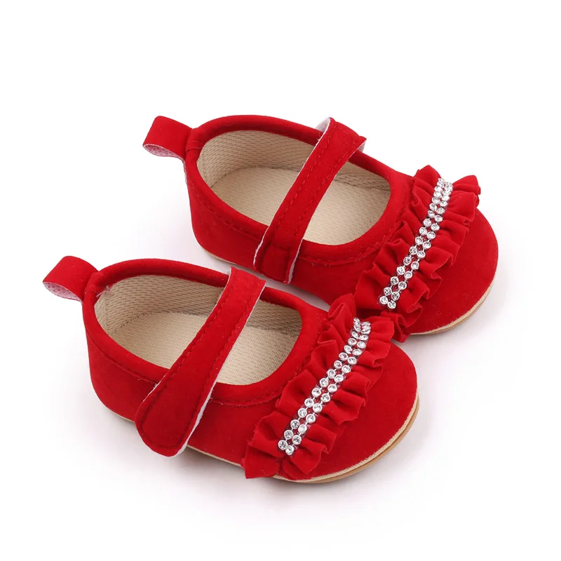 Baby Red Shoes Beautiful Girl Mary Jane Christmas Shinny Shoes