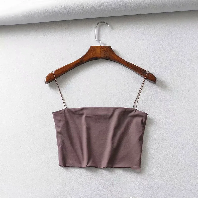 ตัวเลือกสินค้า เสื้อ Crop Top ผ้าฝ้าย แขนกุด เซ็กซี่ 2022
